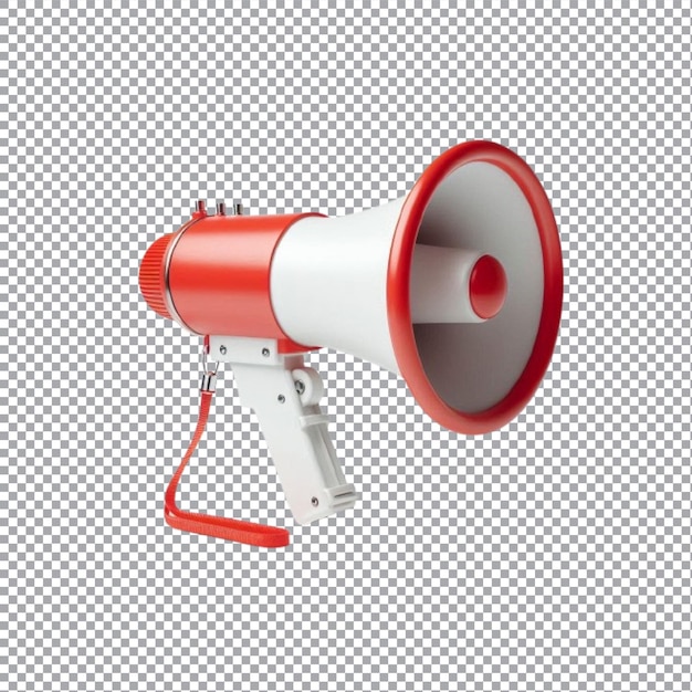 Vector 3d megaphone isolated on transparent background