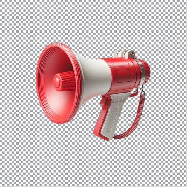 Vector 3d megaphone isolated on transparent background