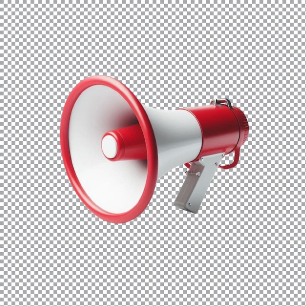 Vector 3d megaphone isolated on transparent background