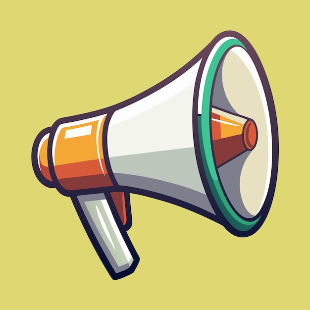 3d megaphone speaker or loudspeaker for announce Speakerphone notice 3d icon vector illustration