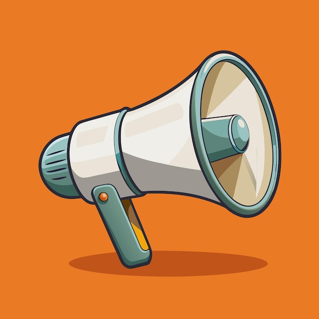 3d megaphone speaker or loudspeaker for announce Speakerphone notice 3d icon vector illustration