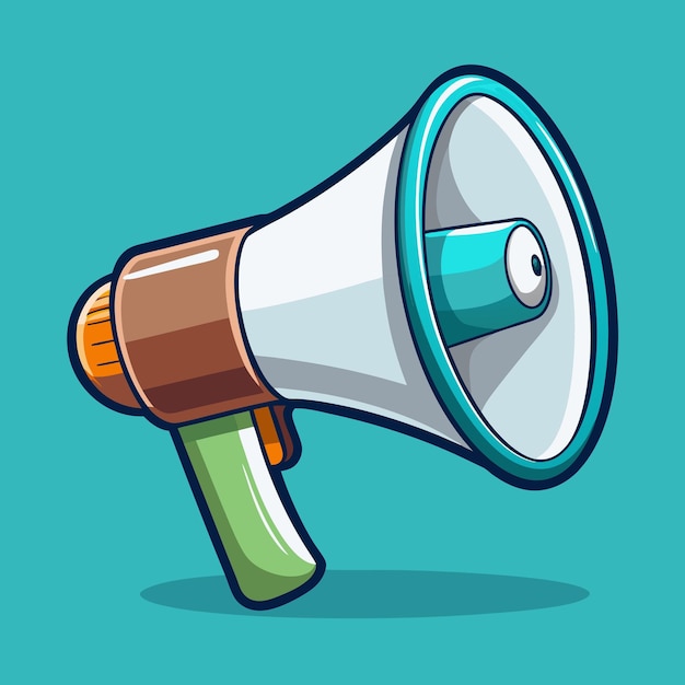 3d megaphone speaker or loudspeaker for announce Speakerphone notice 3d icon vector illustration