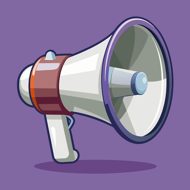 3d megaphone speaker or loudspeaker for announce Speakerphone notice 3d icon vector illustration