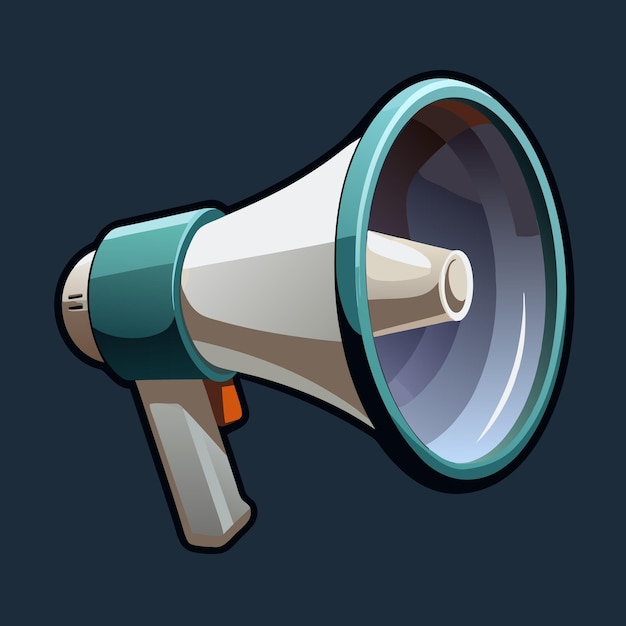 3d megaphone speaker or loudspeaker for announce Speakerphone notice 3d icon vector illustration