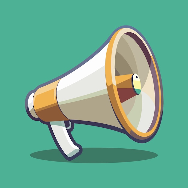 3d megaphone speaker or loudspeaker for announce Speakerphone notice 3d icon vector illustration