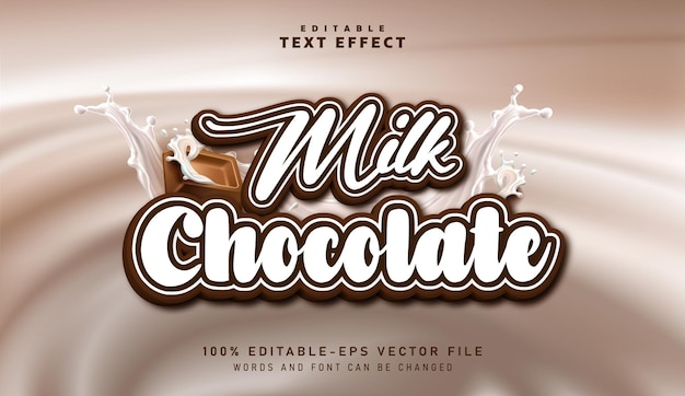 3D Milk Chocolate text effect  Editable text effect