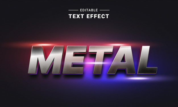 3D Modern Trendy Metallic Text Effect. Cinematic Style