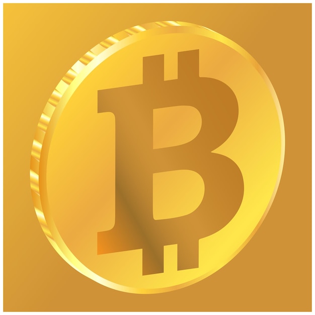 3D money bitcoin coin icon, illustration. suitable for many purposes.