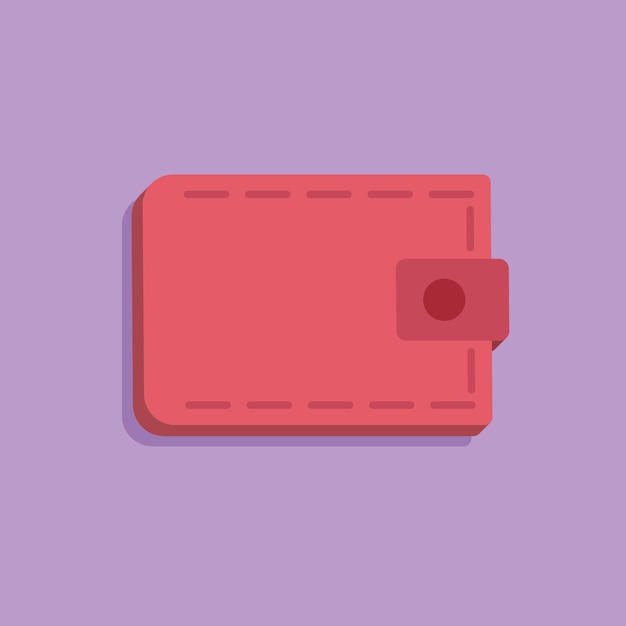 3d money wallet concept in minimal cartoon style