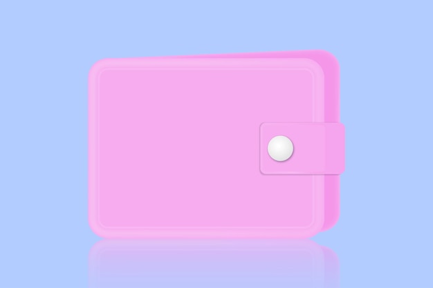 3d money wallet vector illustration Money Saving concept