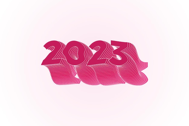 3d New Year 2023 Lettering