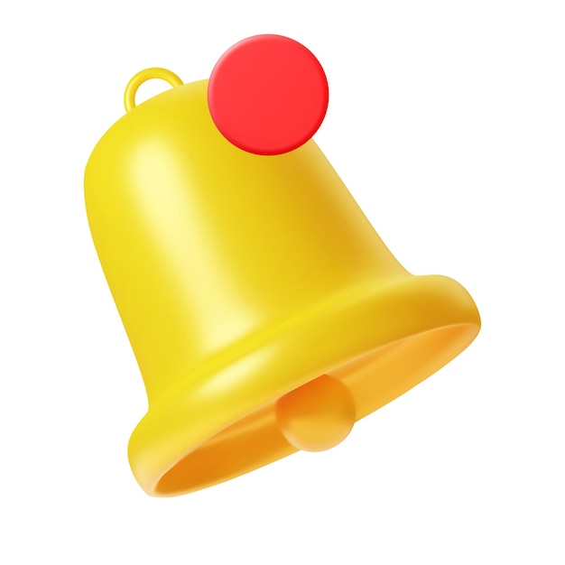 3d notification bell icon