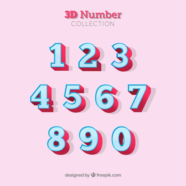 3d number collection