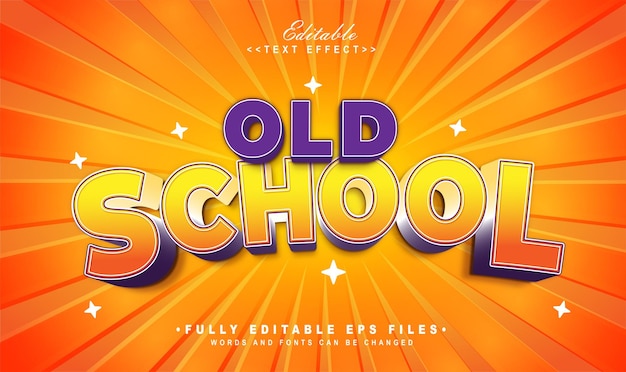 3d old school school text effect