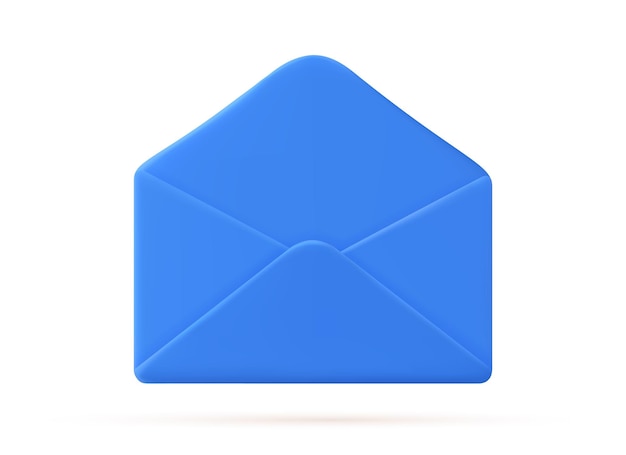 3d open mail envelope icon