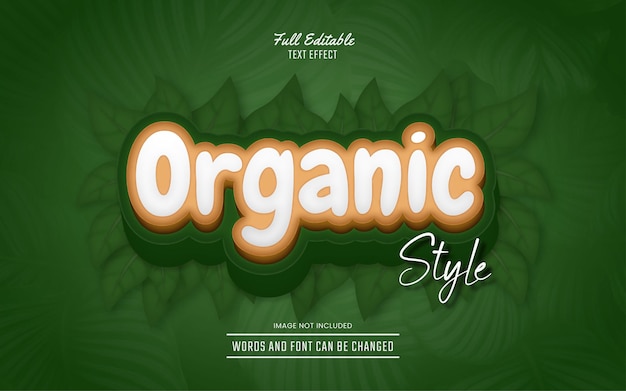 3d Organic Text Effect Green Template