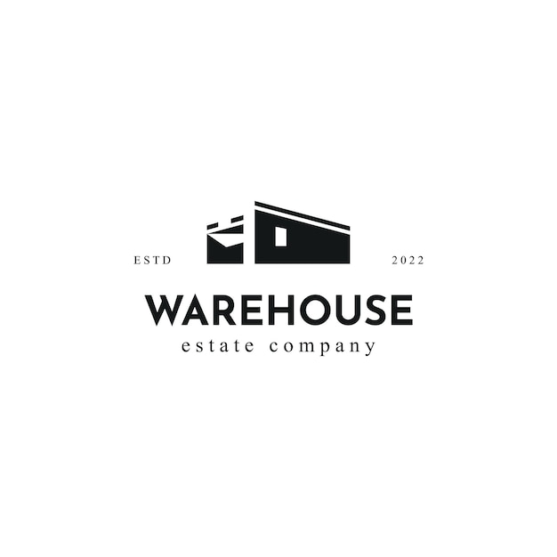 3D perspective warehouse home mortgage architecture hipster vintage logo design template