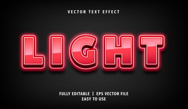 3D Pink Light Text effect, Editable Text Style