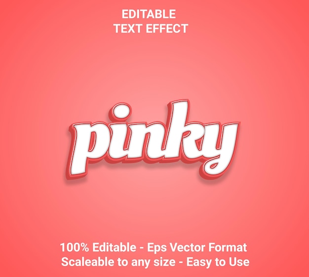 3d pink text effect editable text effect