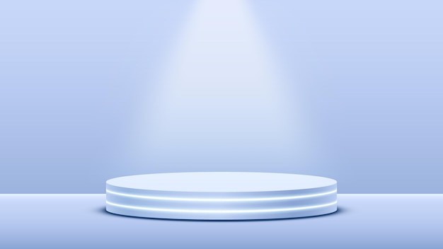 3d podium scene for product display with spotlight background