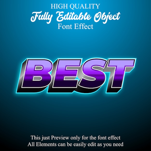 3d purple futuristic text style editable font effect