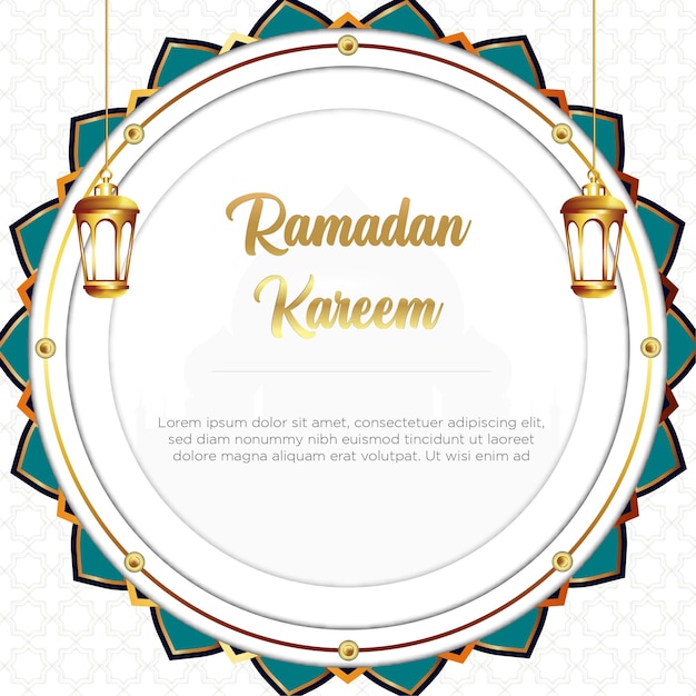 3d ramadan social media cover template Premium Vector