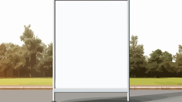 Vector 3d realistic blank outdoor billboard mockup for advertising campaigns