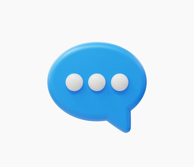 3d Realistic Chat or online message vector illustration