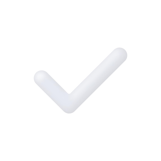 3d realistic Check mark icon vector illustration