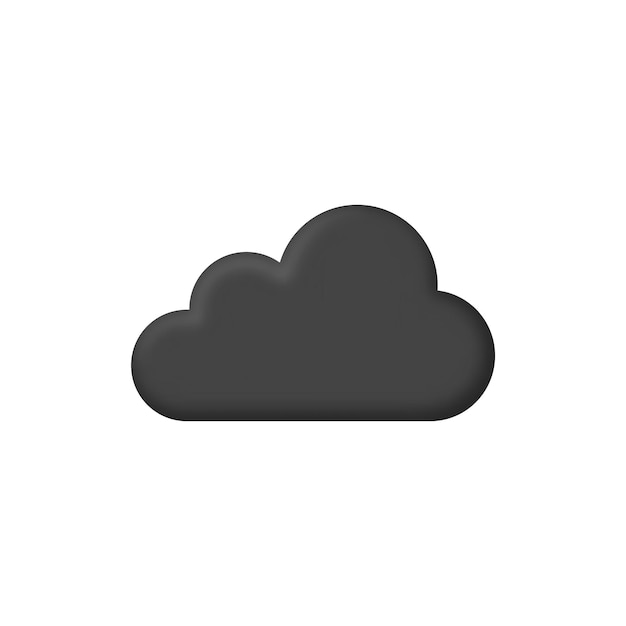 3d Realistic Cloud icon vector illustration