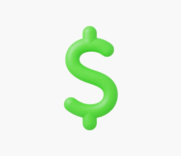 3d Realistic Dollar icon vector illustration