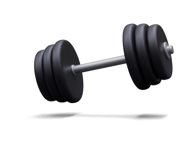 3d realistic dumbbell isolated on white background Vector illustration