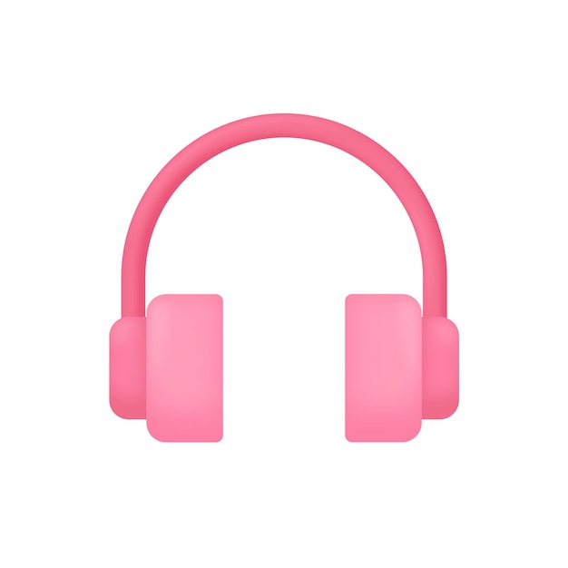 3d Realistic Headphone Icon vector Illustration