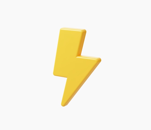 3d Realistic Lightning bolt Vector illustration