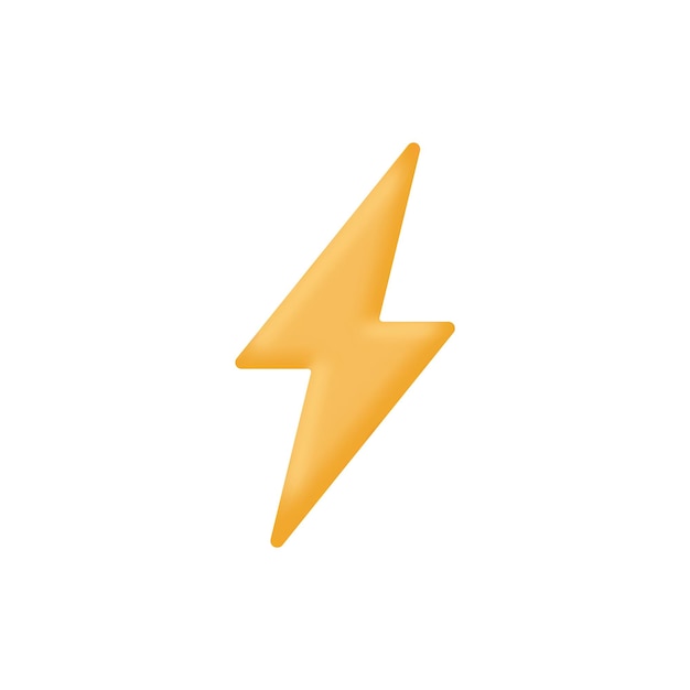 3d Realistic Lightning bolt Vector illustration