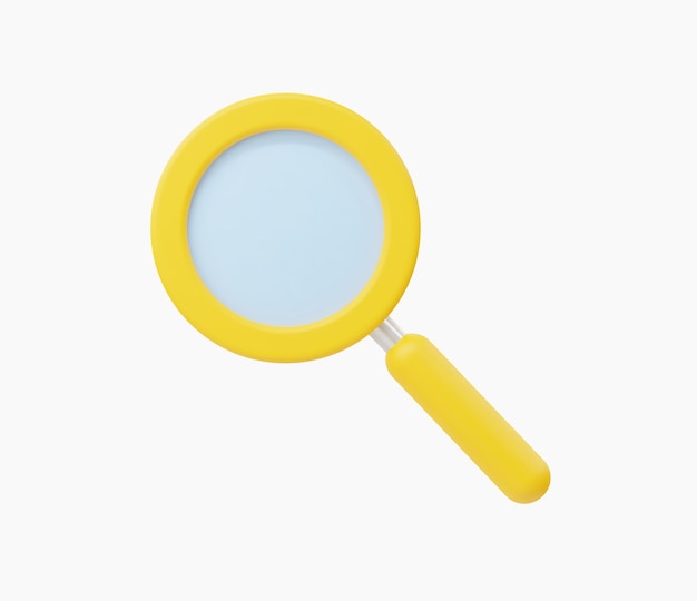 3d Realistic Magnifying glass vector illustration