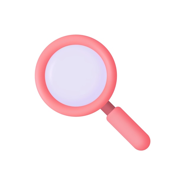 3d Realistic Magnifying glass vector illustration