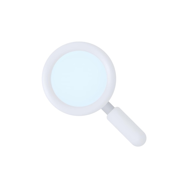 3d Realistic Magnifying glass vector illustration