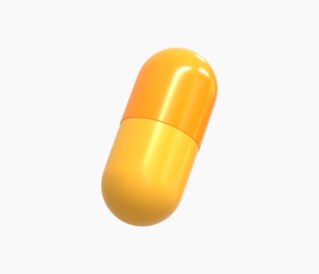 3D realistic medicinal capsule vector illustration