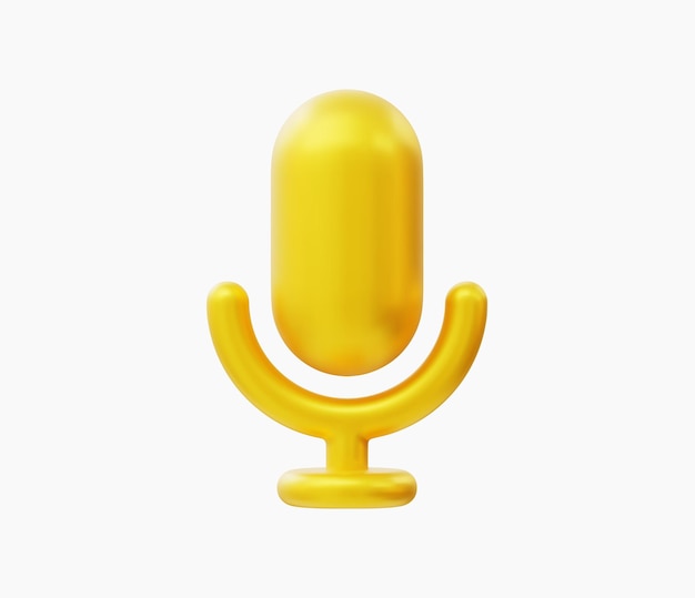 3d Realistic Microphone Icon vector illustration