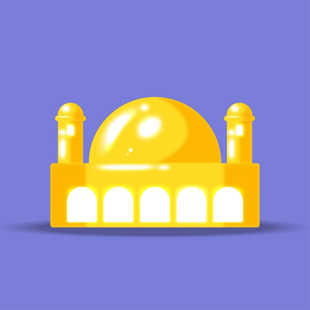 3d realistic mosque Islamic object