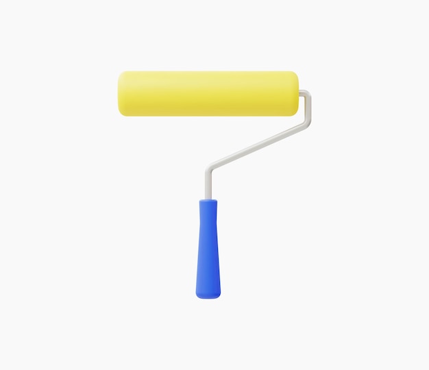 3d Realistic Paint roller vector illustration