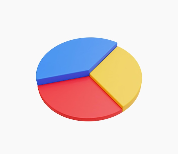 3d Realistic Pie chart Vector illustration