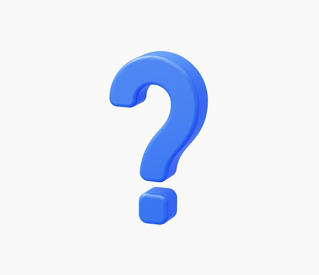 3d realistic question mark vector Illustration