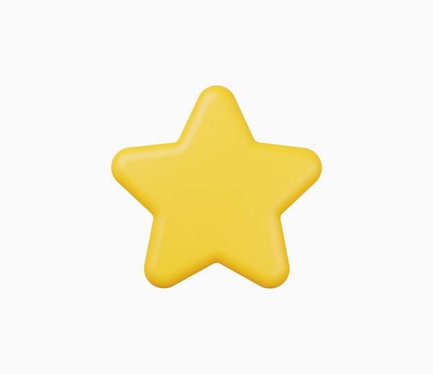 3d Realistic Star icon vector illustration