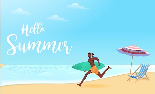 3D Realistic Summer Time Holiday Banner Design Vector Illustration