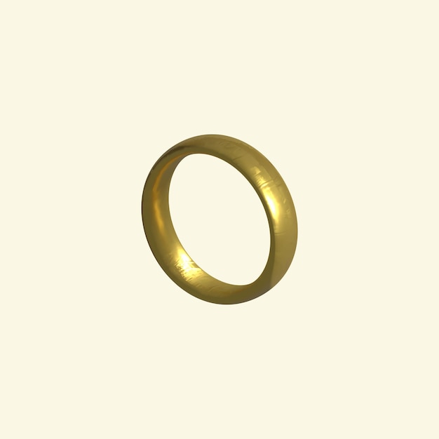 Vector 3d realistic wedding ring