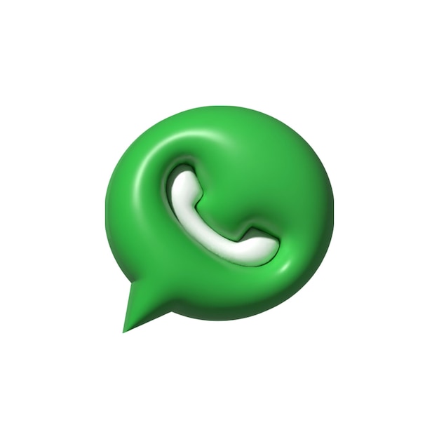 3d realistic WhatsApp vector illustration