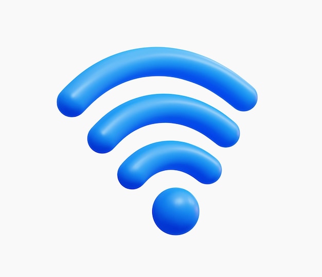 3D Realistic Wireless network vector illustration