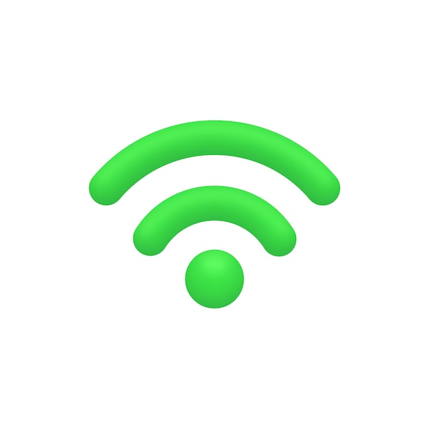 3d Realistic Wireless network vector illustration